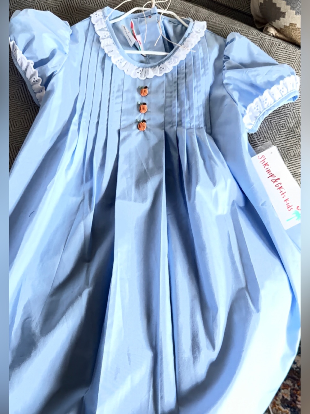 Shrimp and Grits girls Pumpkin Dress